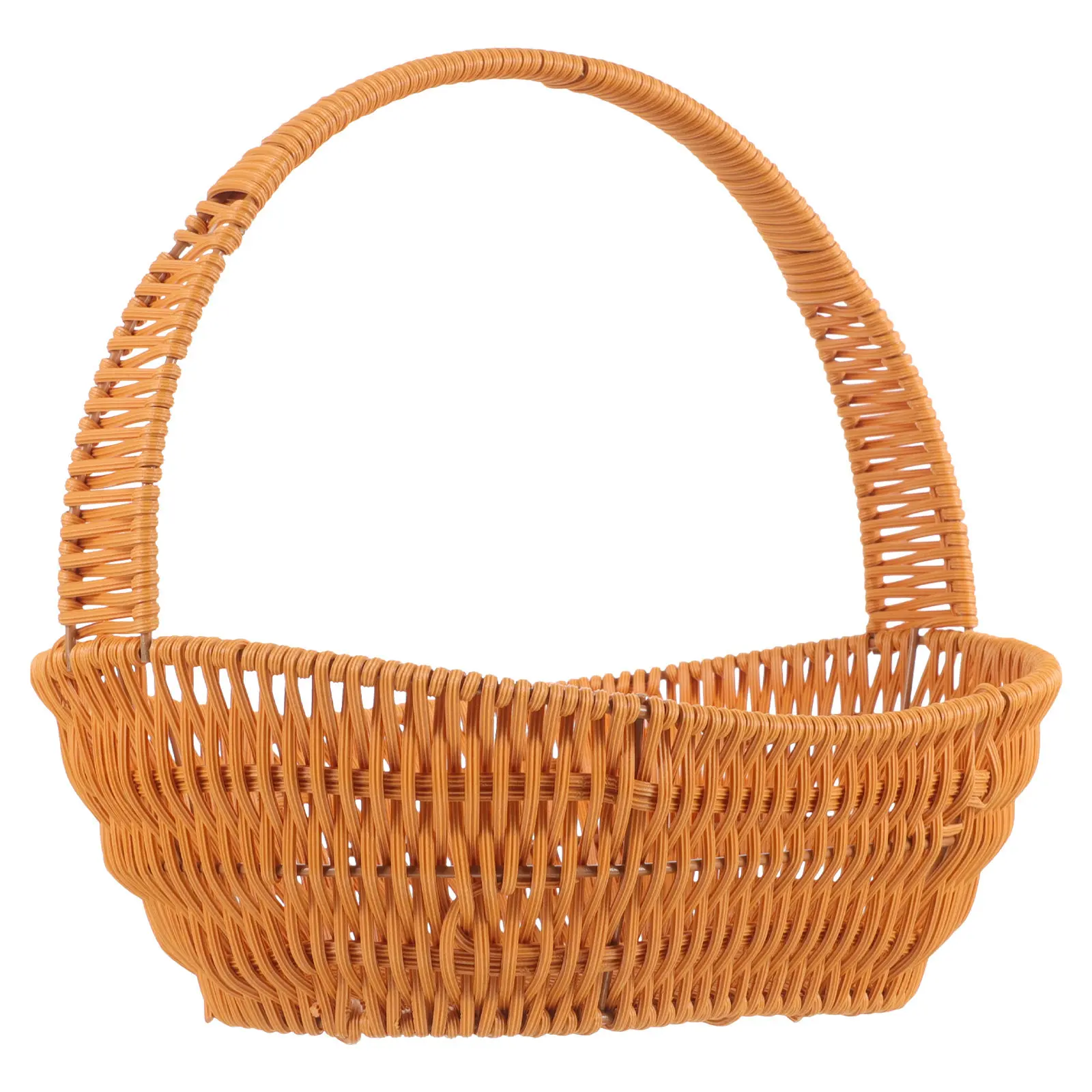 Panier à fleurs en plastique tressé de qualité supérieure, panier de rangement décoratif pour la maison, le salon, la chambre, les arrangements floraux de mariage et le bricolage