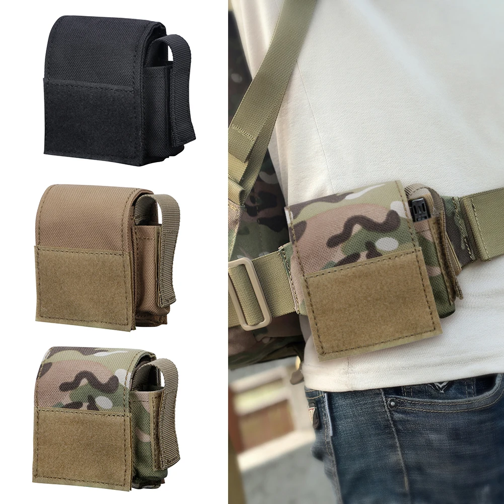 Nylon Waist Bag Belt Holder Multifunctional Mini Belt Small Pouch Durable Smartphone Strap Pack with Buttons for Outdoor Camping