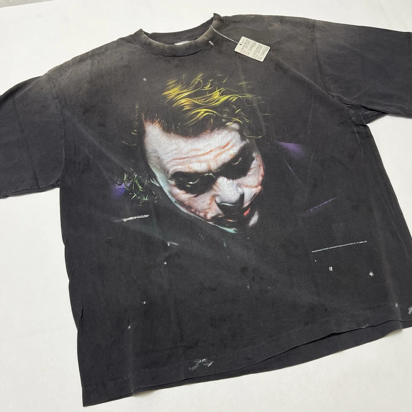 

2025ss Saint x Darknight Printed Women Men Washed T shirts tees Hiphop Oversized Men Casual Cotton T shirt