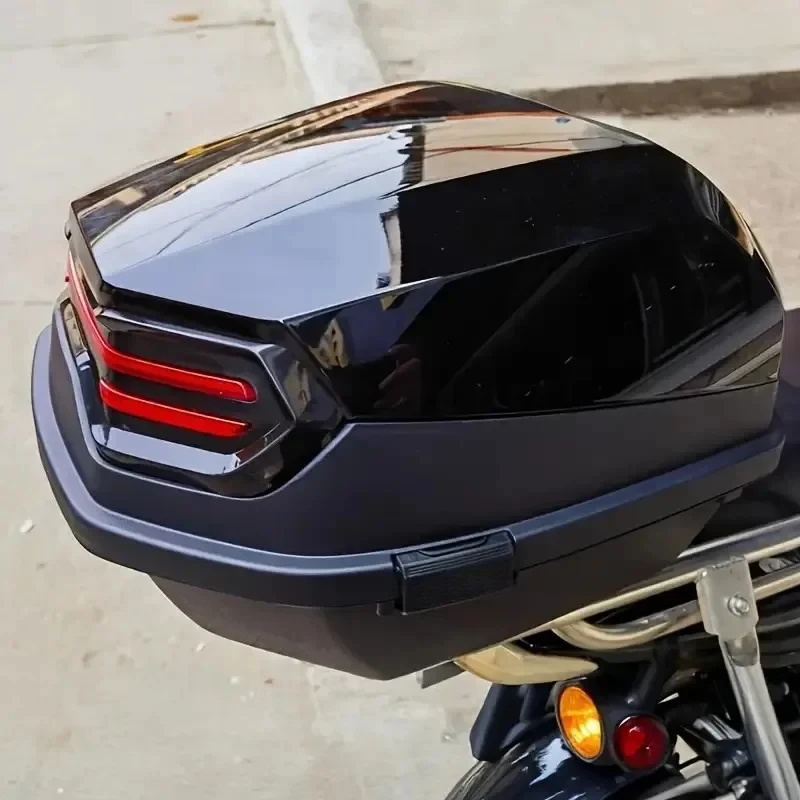 Extra Large 48L/58L Scooter Rear Box with Backrest Waterproof Motorbike Luggage Carrier for E-Scooter Delivery
