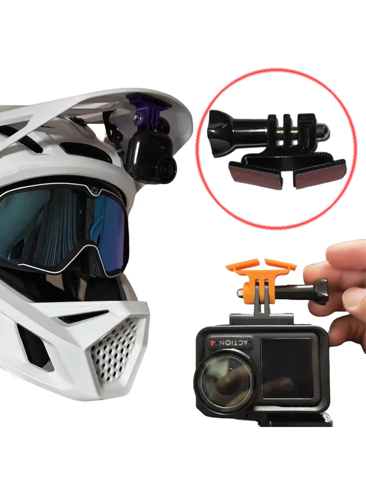 AliExpress YUENHOANG MTB/Downhill/Off-Road Motorcycle Helmet Visor Mount for Action Camera Compatible with DJI/GoPro/Insta360 3D Printed PETG Holder