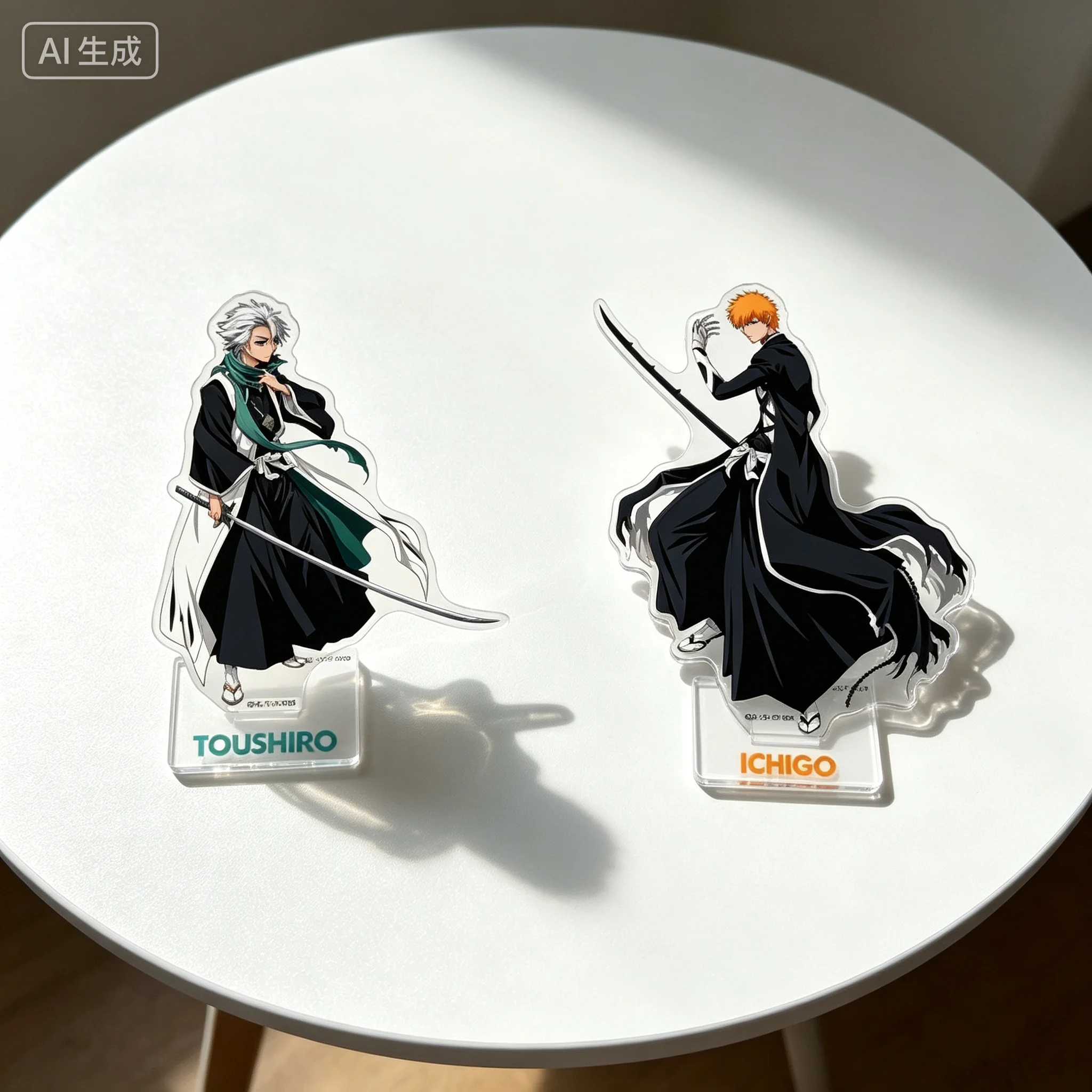 Anime BLEACH Ichigo Kurosaki Handsome Image In Combat Stance Acrylic Stand Model Plate Keychains Desktop Ornament