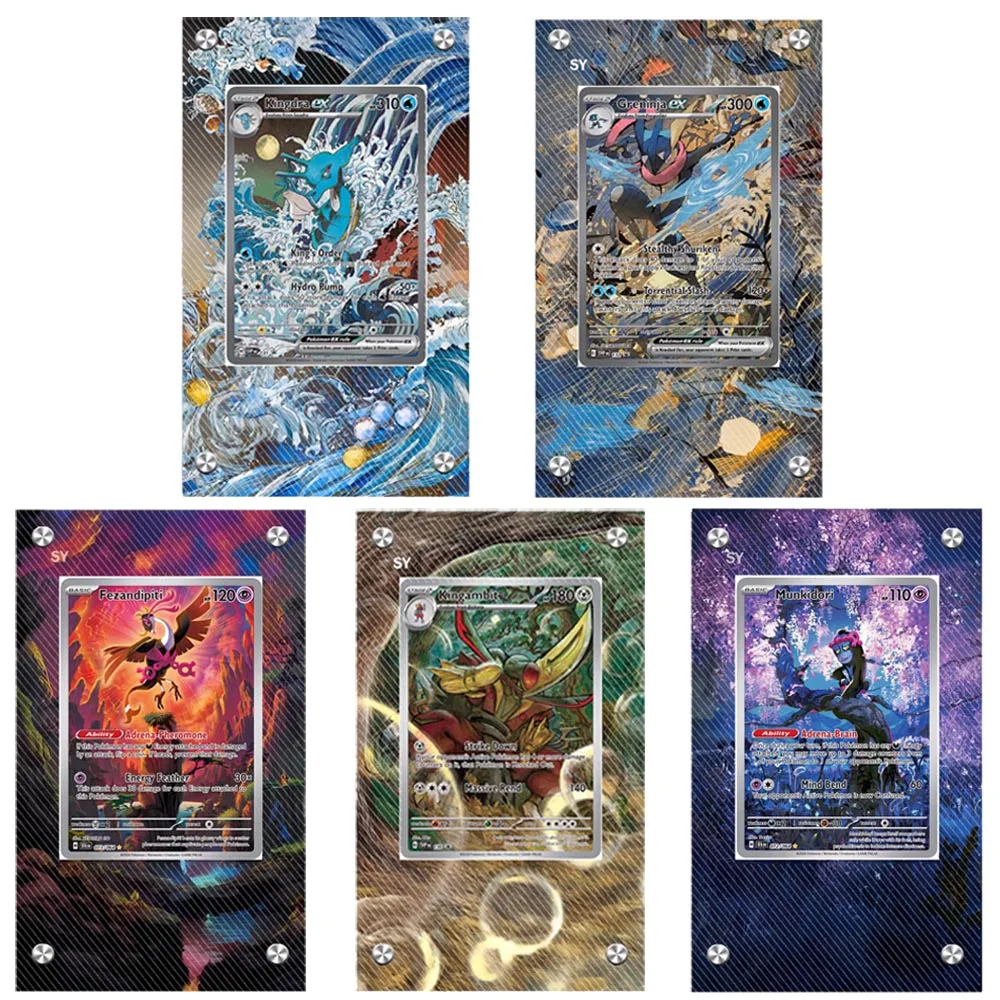 pokemon-ptcg-acrilico-cartao-caso-de-exibicao-greninja-kingdra-kingambit-anime-jogo-colecao-cartao-de-protecao-caso-exibicao-cartao-tijolo