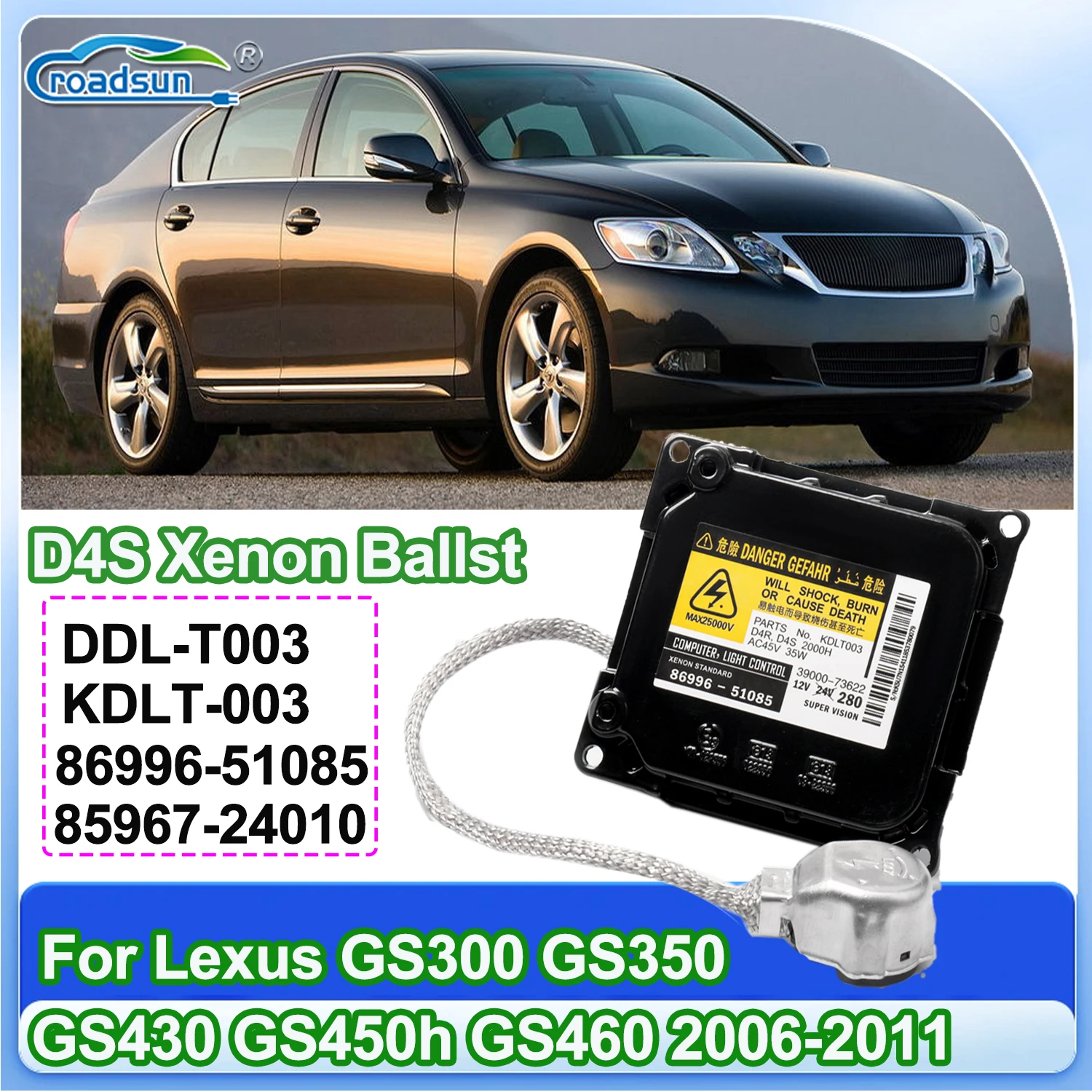 KDLT003 DDLT003 85967-52020 D4S Xenon Headlight Ballast Control Unit Module For Lexus GS300 GS350 GS430 GS450h GS460 2006-2011