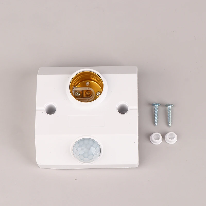 For 220V E27 LED Lamp Base Holder Human Body Induction Infrared Motion Sensor With Light Control Switch Bulb Socket Adapter