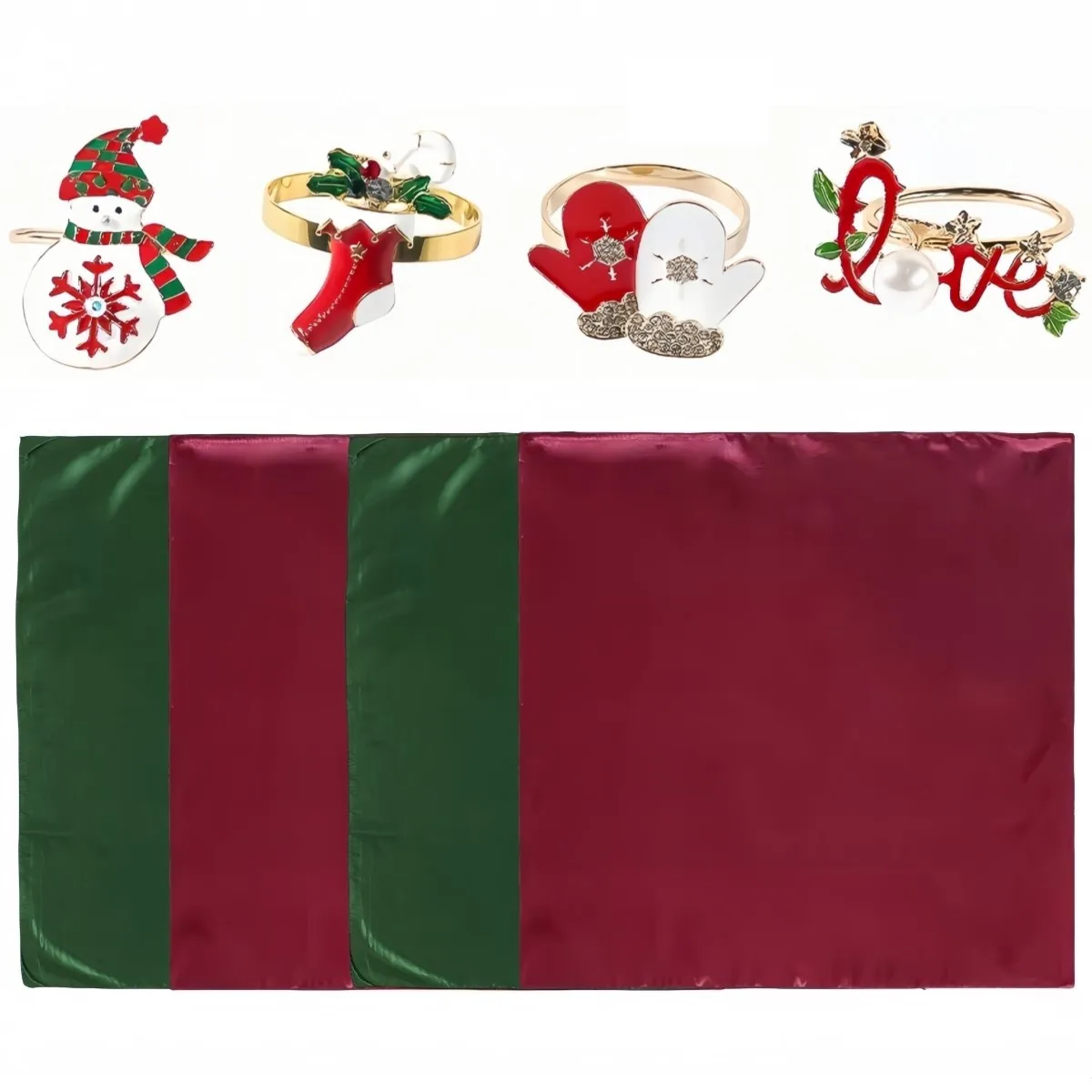 Dazzle Guests with this Unique 8Pcs For Xmas Celebration Napkin Ring Set for Creating Lasting Impressions at Events