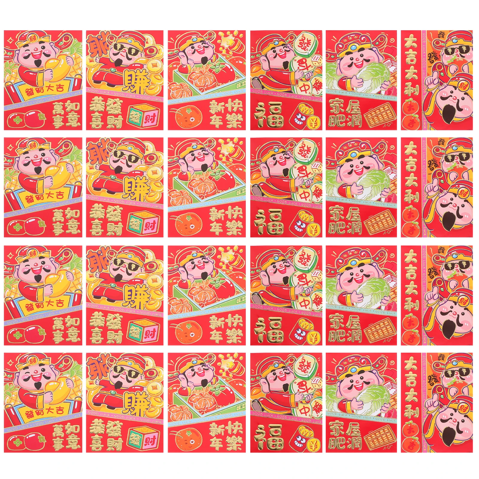 

36pcs Cartoon Red Envelopes Snake Year Design Lucky Money Packets Chinese New Year Envelope Paper Material Protective
