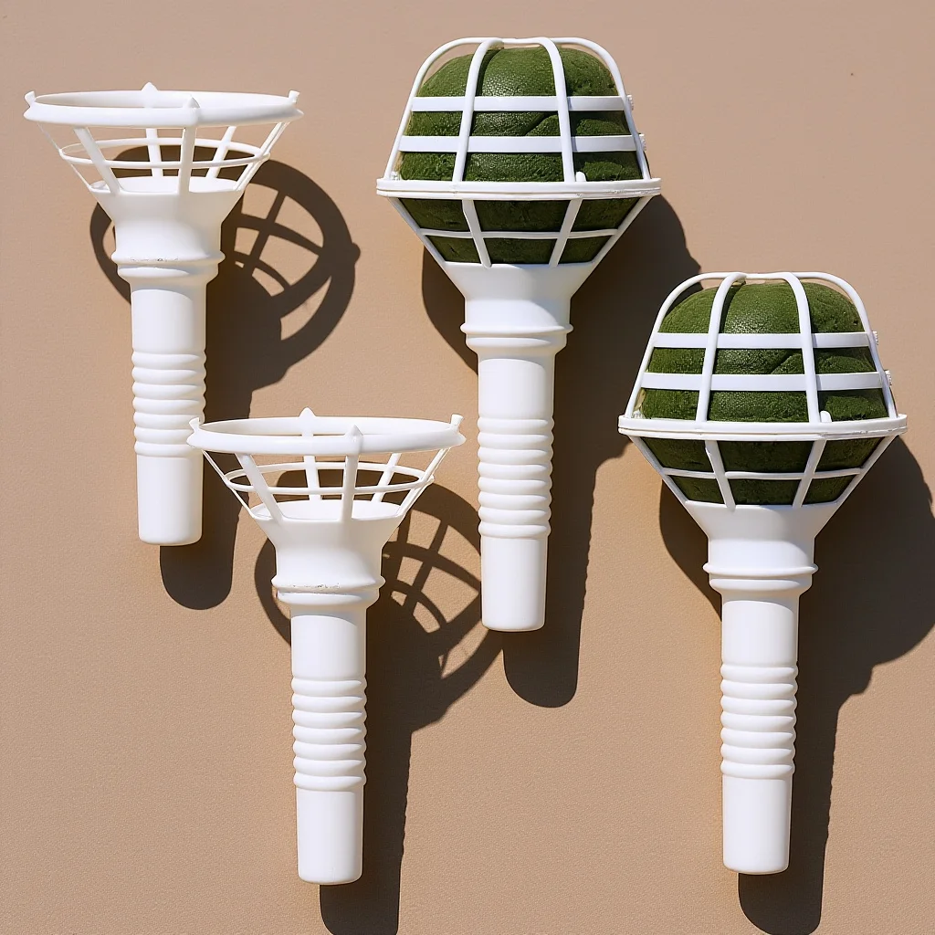 4 قطعة أصحاب باقة زهور الزفاف البلاستيك الزفاف باقة اليد حامل DIY تشكيلة زهور الزفاف الأزهار دعم الملحقات #6