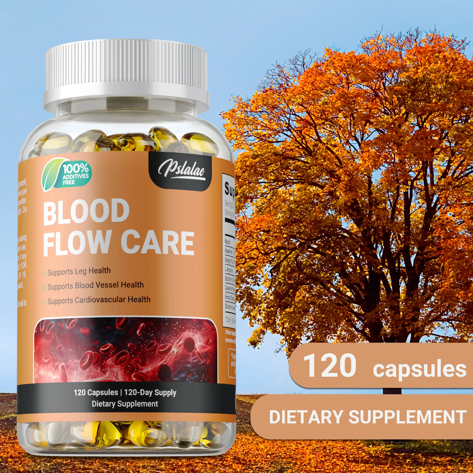

Blood Flow Care Capsules - Reduces Fatigue, Enhances Energy, Improve Blood Circulation, Promotes Heart and Cardiovascular Health