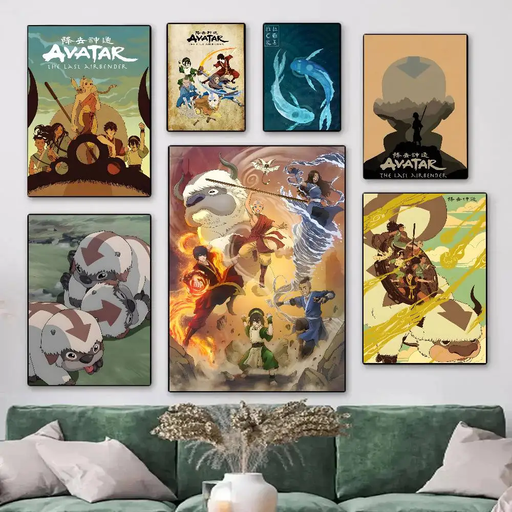 Cartoon Anime The L-Last A-Airbender Posters HD Print Vintage Wall Art Decor for Home Study Room