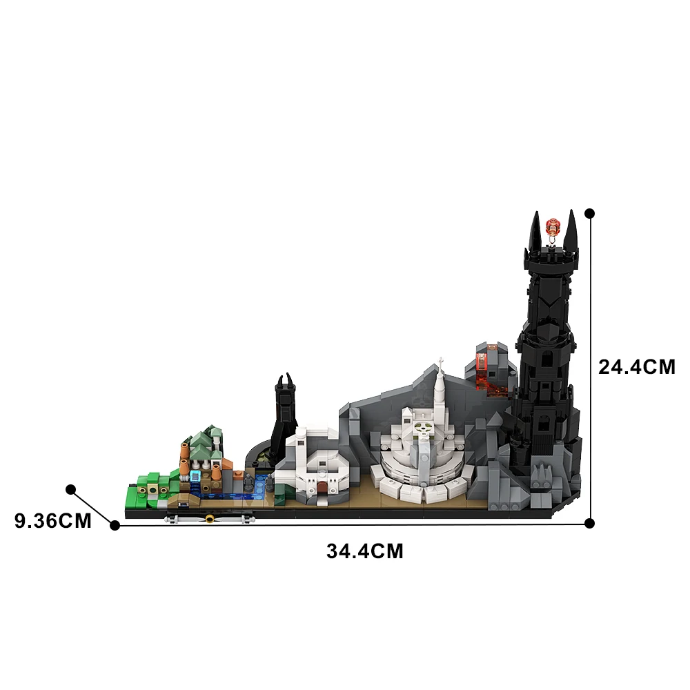 Gobicks MOC City Rings Skyline Architectuur Film Creatief Model Stad Street View Huis Bouwstenen Educatief Speelgoed Voor Cadeau