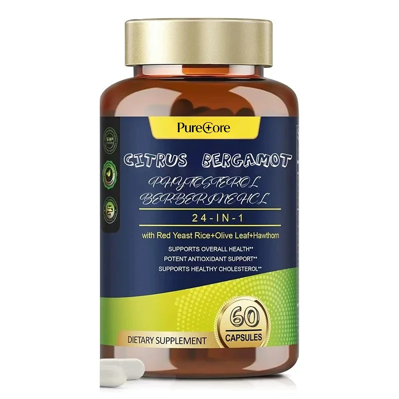 Citrus Bergamot High Cholesterol Supplement, A Natural Method for Balancing Cholesterol with Plant Sterols, Vegan, 60 Capsules