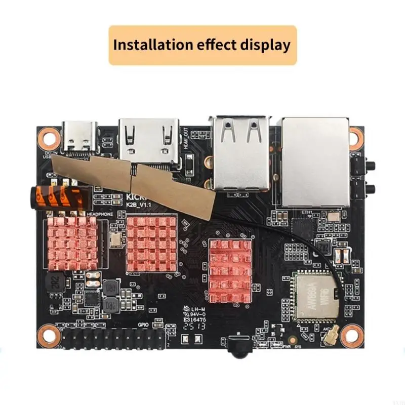 K2B H618 개발 보드 전자 프로젝트를 위한 구리 방열판 3개 세트 열 관리 개선