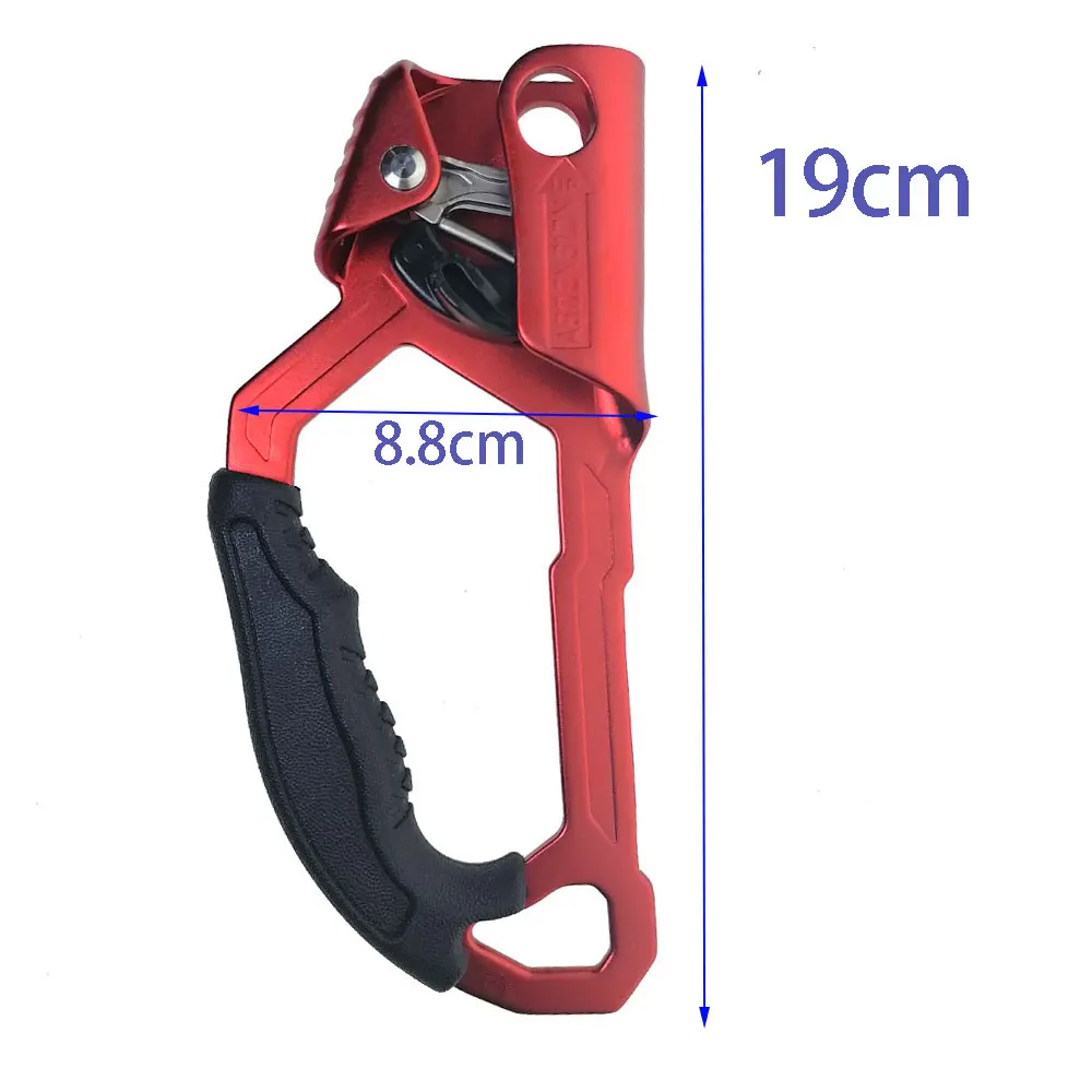 Outdoor Climbing Hand Ascender Climbing Rope Clamp Lightweight Wear-Resistant Mountaineer Handle Ascender Climbing Rope Tools