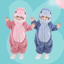 Halloween Cute Baby Romper Winter Clothes Costume Flannel Hooded Bodysuits Pajamas Animals Jumpsuit For Boy Girls Onesie