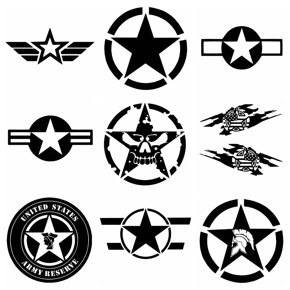 Cute Five-pointed Star Car Accessories Exterior Truck Suvs Motorcycle Styling Vinyl Decals