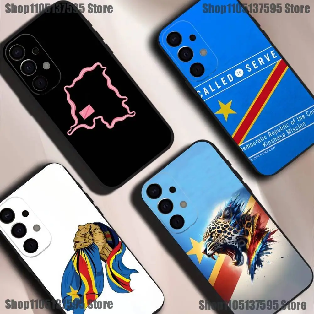 

Democratic Republic Congo Flag Phone Case For Samsung S25,S24,S21,S22,S23,S30,Ultra,S20,Plus,Fe,Lite,5G Black Cover