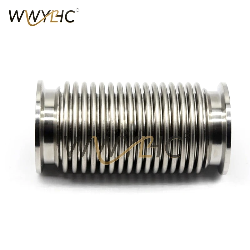 KF16 KF25 KF40 KF50 High Vacuum Corrugated Pipe 100-1000mm Vacuum Flexible Hose 304 Stainless Steel Helium Leak Detection