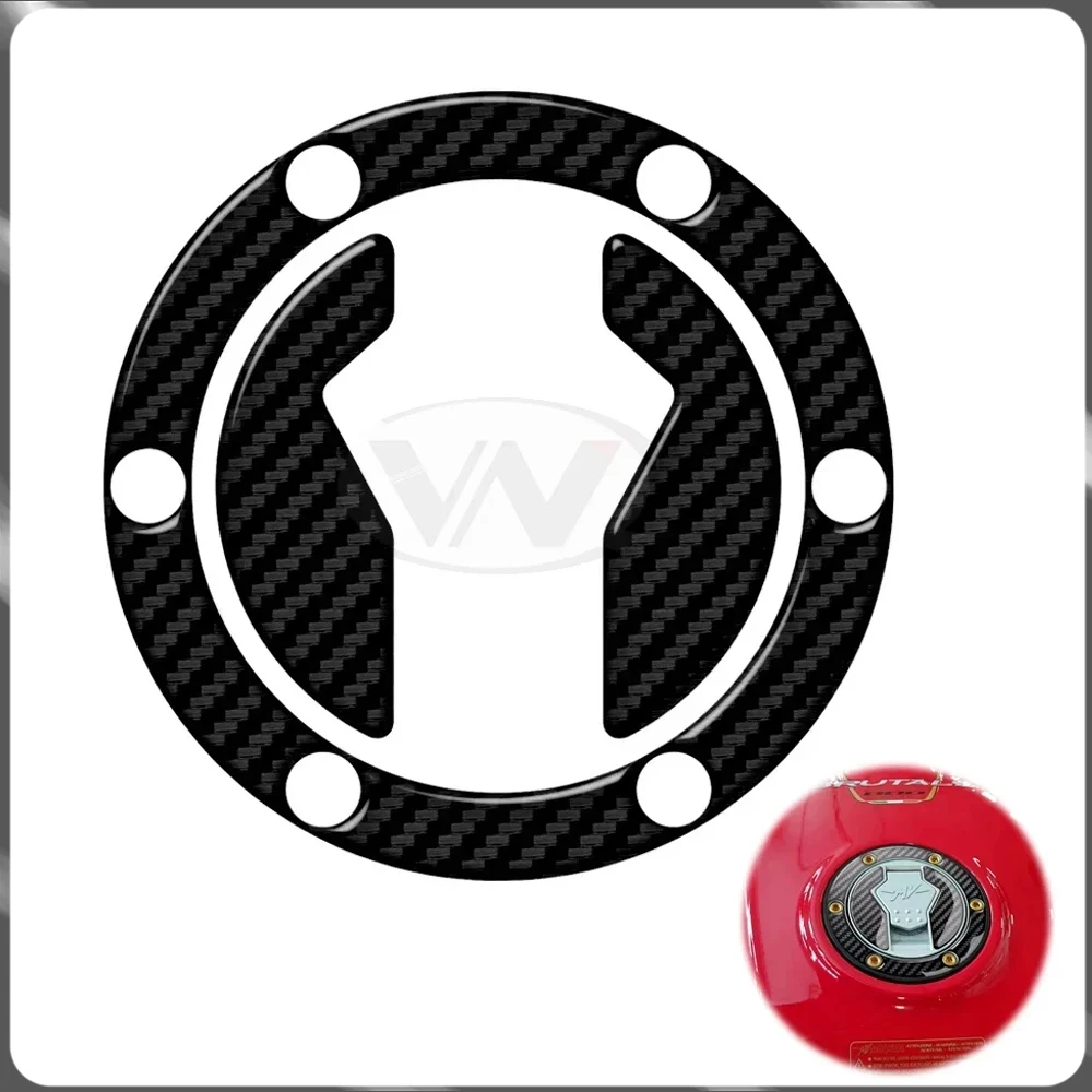 For MV Agusta Brutale 675 800RR 2018 Motorcycle Fuel Tank Cap Carbon Fiber Texture Transparent Protective Sticker