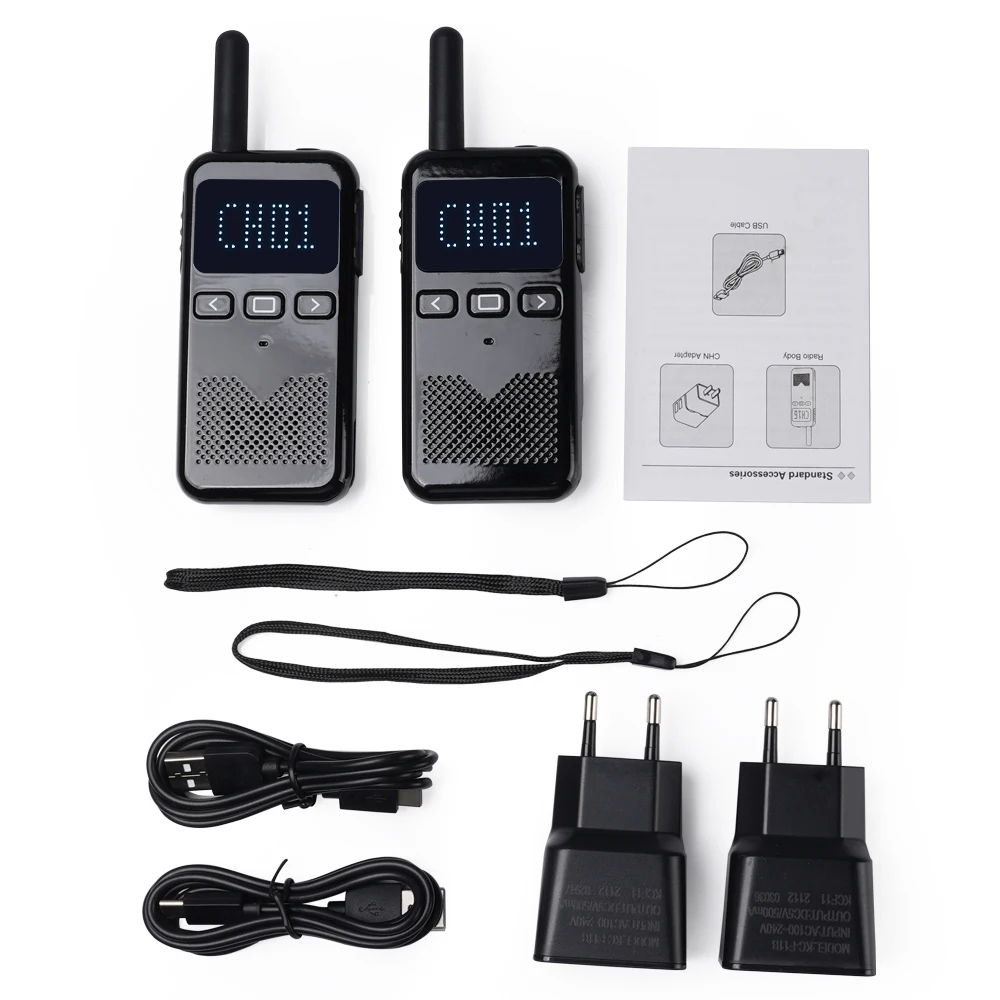 2PCS Walkie Talkie KSUN M2 Two Way Radio Portable Radios Comunicador Transceiver Mini Talkie Walkie Intercom Radio Station