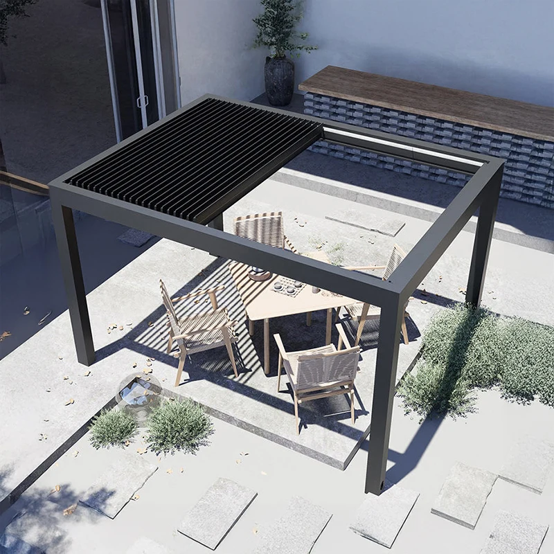 Modern Outdoor Aluminium Waterproof Louver Roof Pergola for Garden Customizable pergola