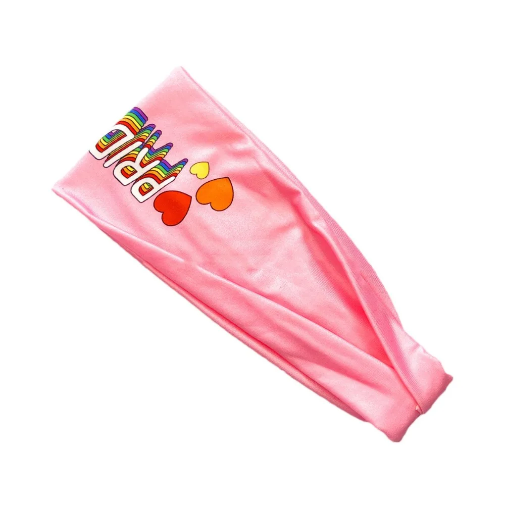 Fashion Parade Rainbow Elastic Headband Sweat Absorbing Breathable Rainbow Headband Soft Face Wash Sports Hairband Girls
