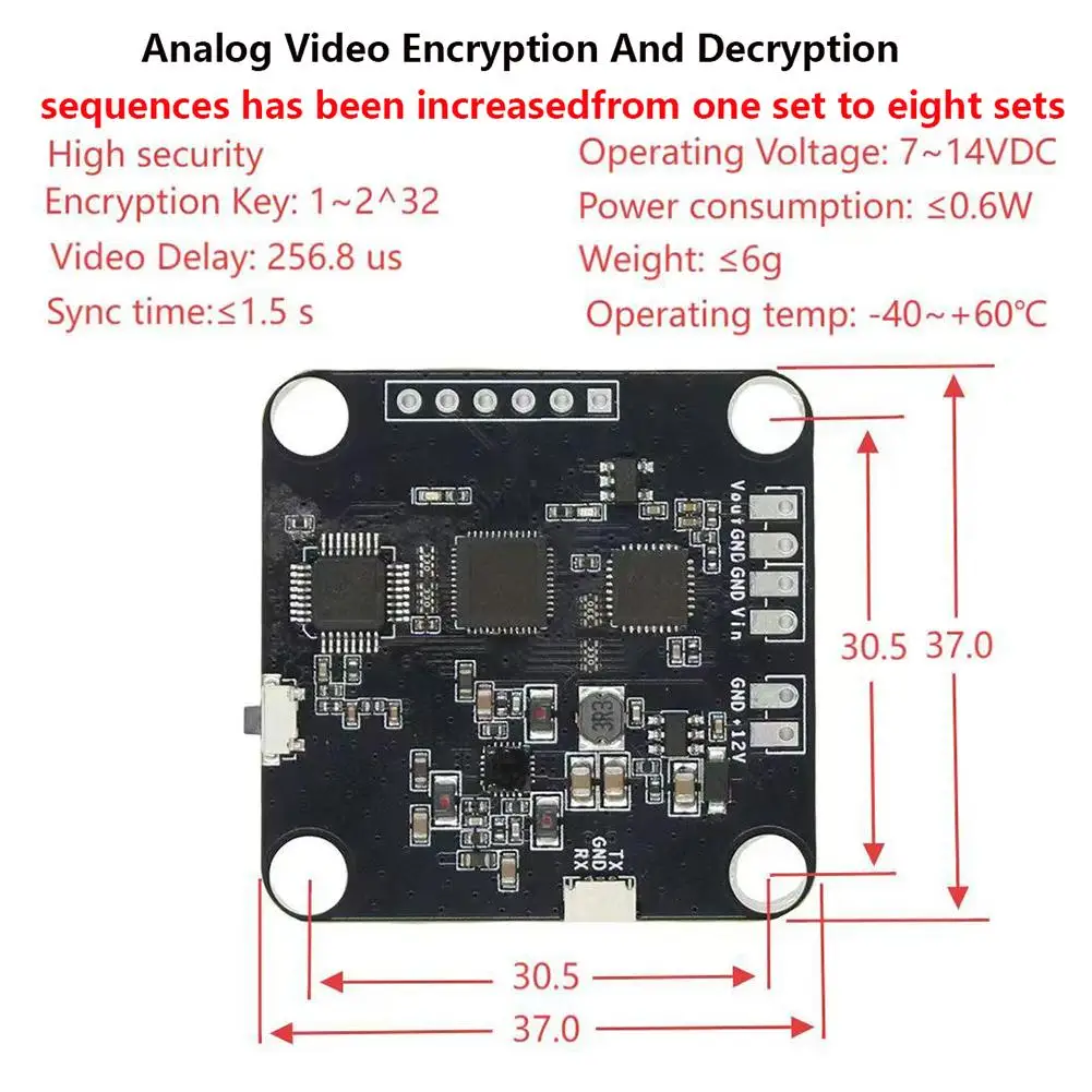 8 مجموعات من وحدات تشفير الفيديو التناظرية من الجيل الثاني USB إلى المنفذ التسلسلي وحدة فك تشفير الفيديو التناظرية من الجيل الثاني