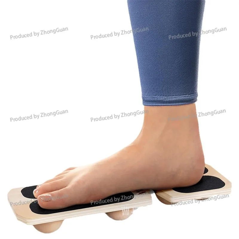 Wooden Foot Stretcher Single Leg Balance Board Relieve Ankle Stretching Device Wooden Balance Board Stretching Board