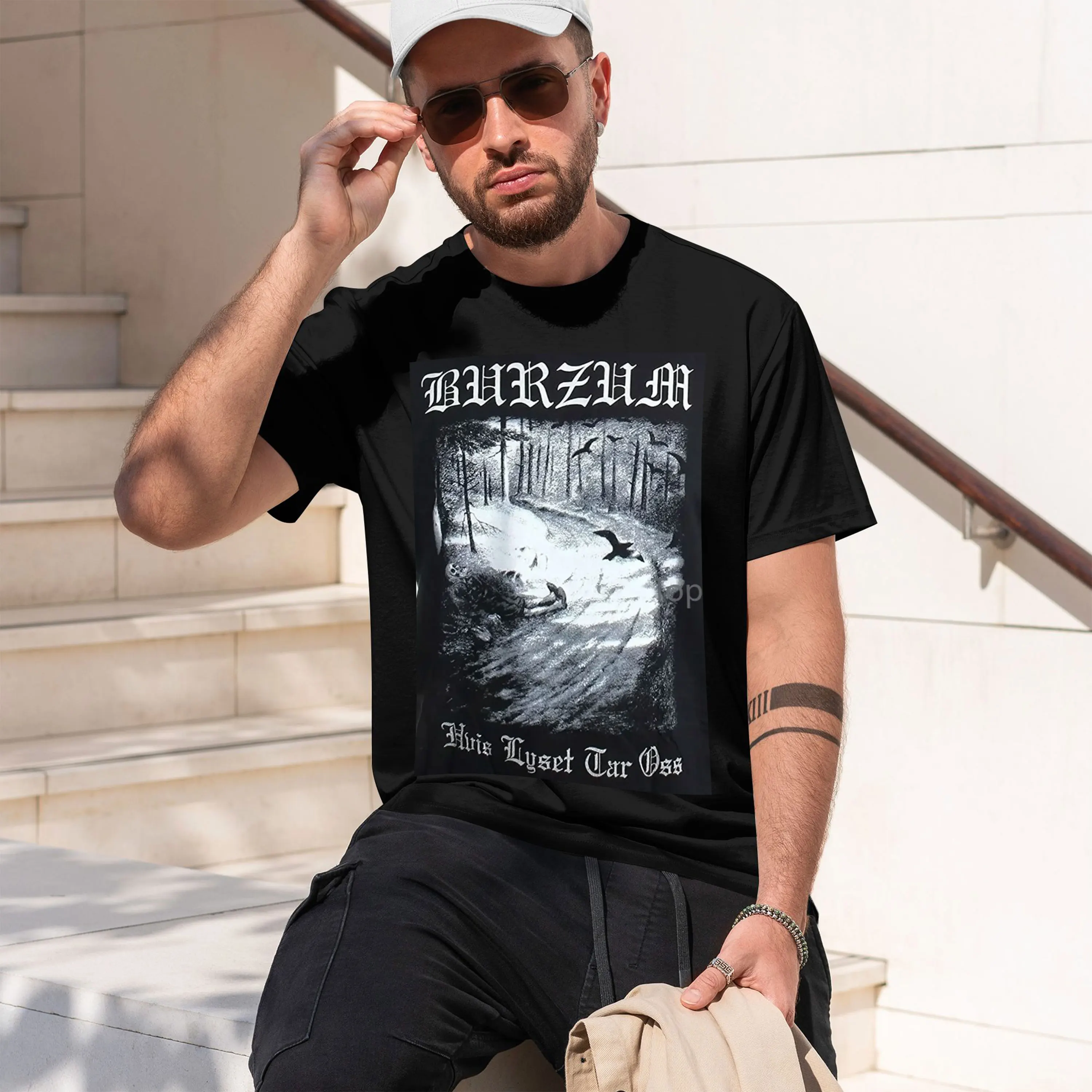 Men Short Sve T Shirt Burzum - Hvis Lyset Tar Oss Adult T-Shirt Casl Summer Style T-Shirts Fashion 2026 New Model Men’s Short-sl