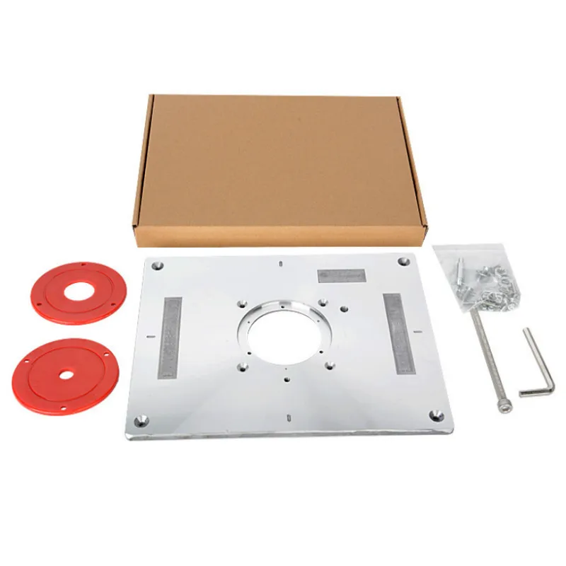 Electric Wood Milling Trimming Machine Flip Plate Guide Table Aluminum Router Table Insert Plate for Woodworking Work Bench