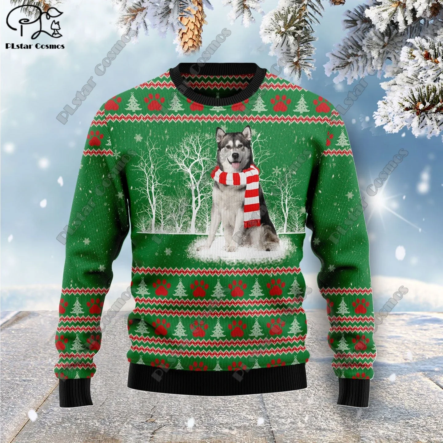 Camisola de inverno casual para mulheres, animal impresso 3D, série personalizada, padrão bonito do Natal, suéter feio, rua, novo, S-5