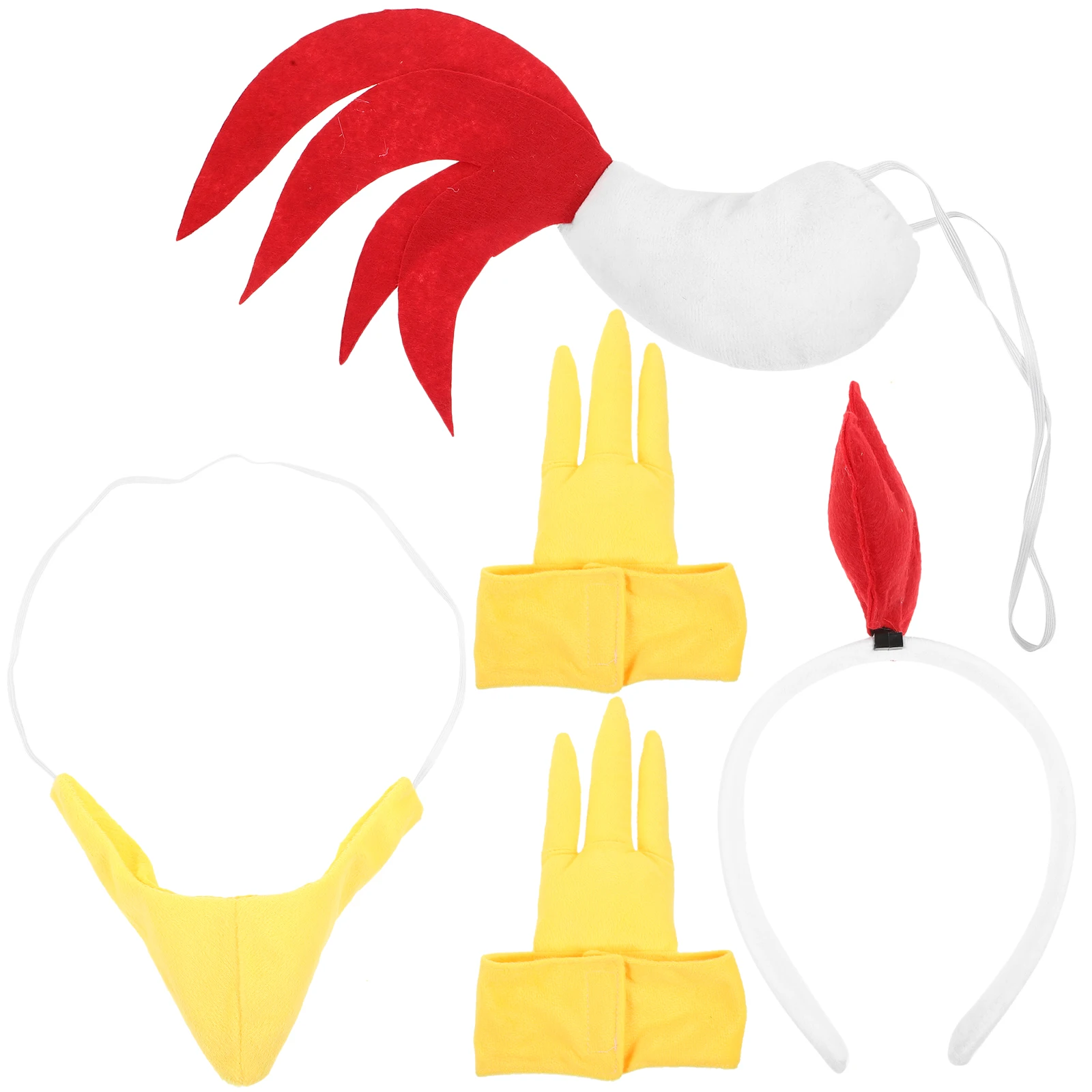 

1 Set Chicken Headband Easter Chick Costume Set Chick Tail Cockscomb Headband kids Cosplay masquerade Prop Baby Rooster clothing