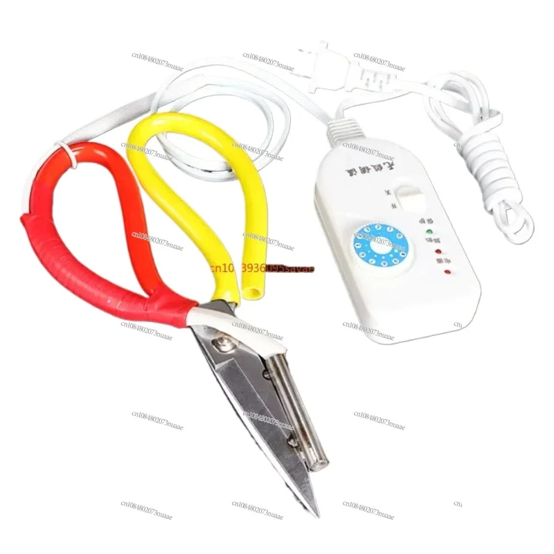 220V Electric Heating Scissors Adjustable Temperature Heat Cutter With Stand Tailor Fabric Cloth Cutting Tools Set 500W