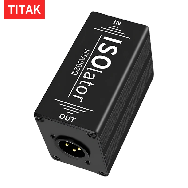 Eliminate Current Sound Professional Mono Black Audio Isolator Common Ground Filtering Balancing Adapter