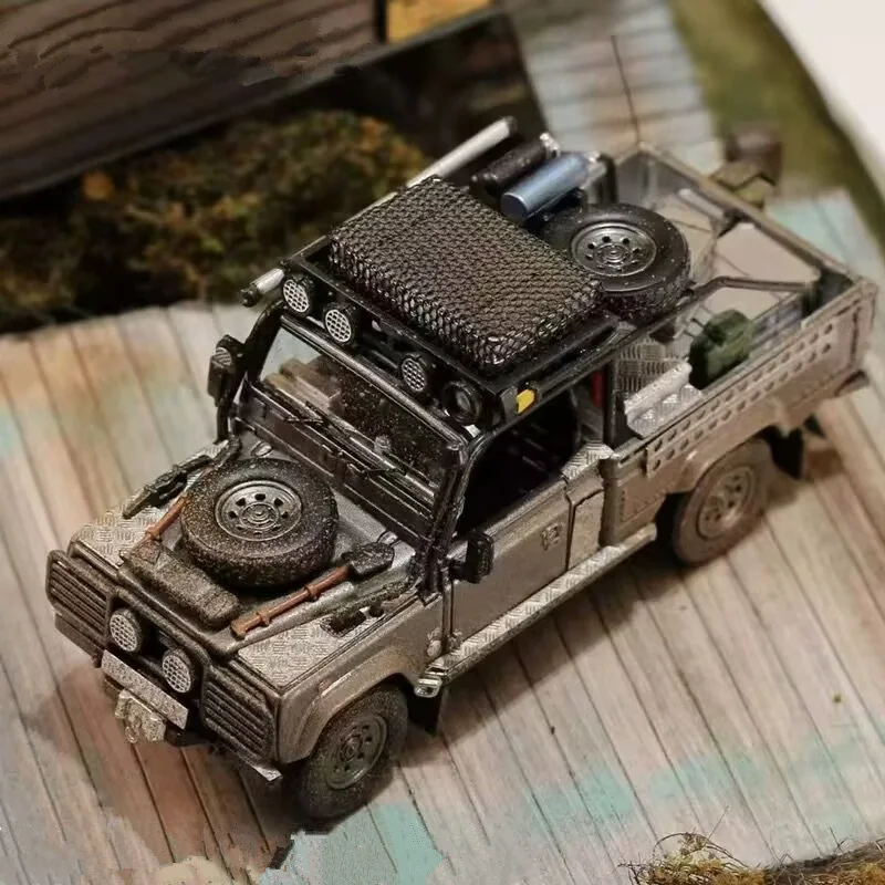 

1/24 Land Range Rover Defender 110 Tomb LE Alloy Pickup Car Model Diecasts Off-road Vehicles Car Model Sound Light Kids Toy Gift