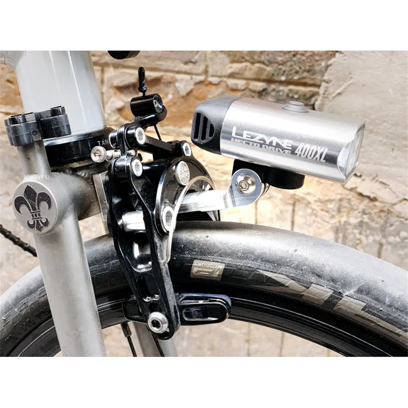 UnionJack folding bike modification with adapter brake seat CNC metal light stand for brompton universal light stand