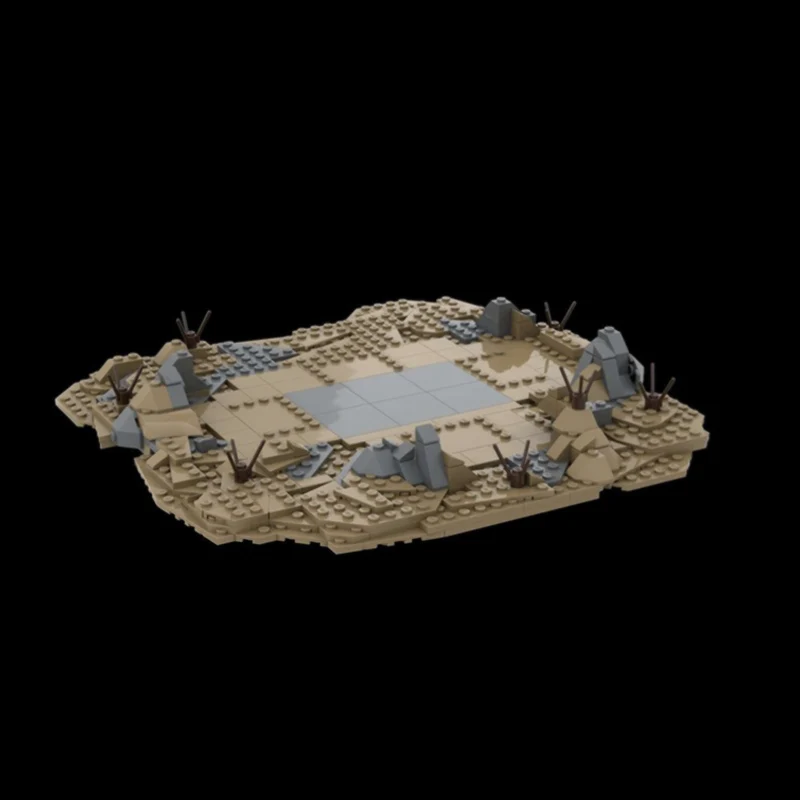 Ring Movie Model MOC Building Bricks Desert Scene Display Stand Modular Technology Gifts Holiday Assemble Children Toys Suit