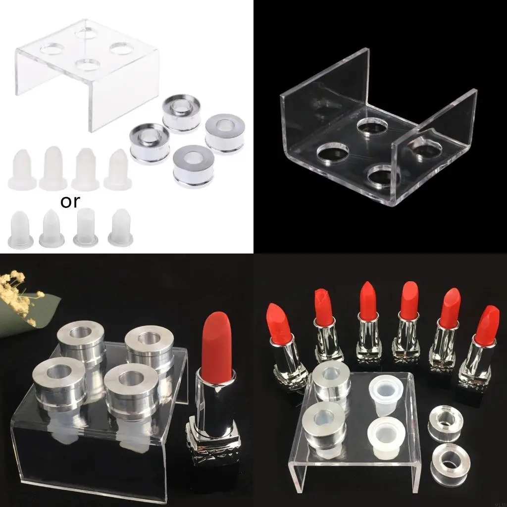 91AF 9 PCS Silicone Lipstick Mold Simple DIY Making Cosmetic Mold Easy to Use