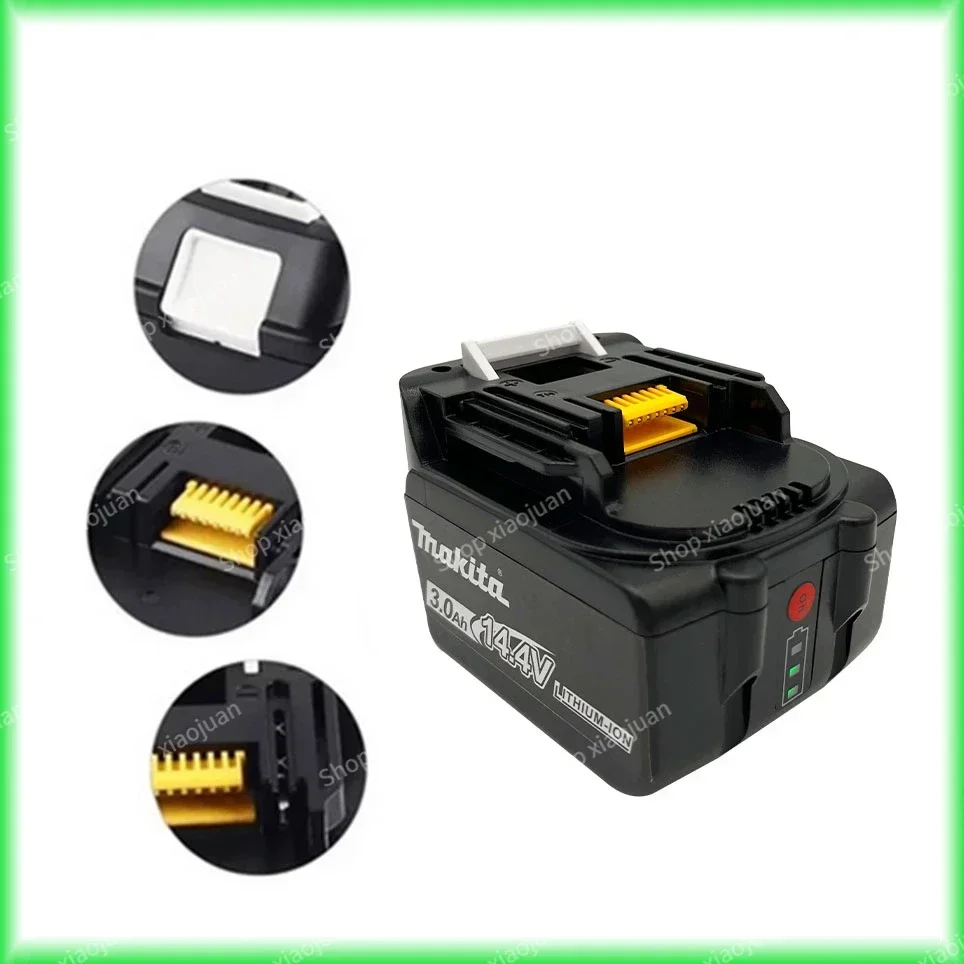 BL1430 Makita 3000mAh 14.4V BL1415 BL1440 196875-4 194558-0 195444-8 3.0Ah 14.4V Makita rechargeable battery for LED indicator