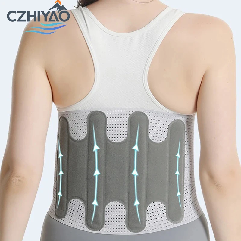 

CZHIYAO Breathable Back Support Strap Lower Back Pain In Men And Women For Heavy Lifting And Working Scoliosis Office Sport use