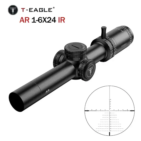 T EAGLE AR 1-6X24 IR Tactical Scope Airsoft Optics Sight Green Red Illuminated Riflescope Precision Shooting Hunting Collimator