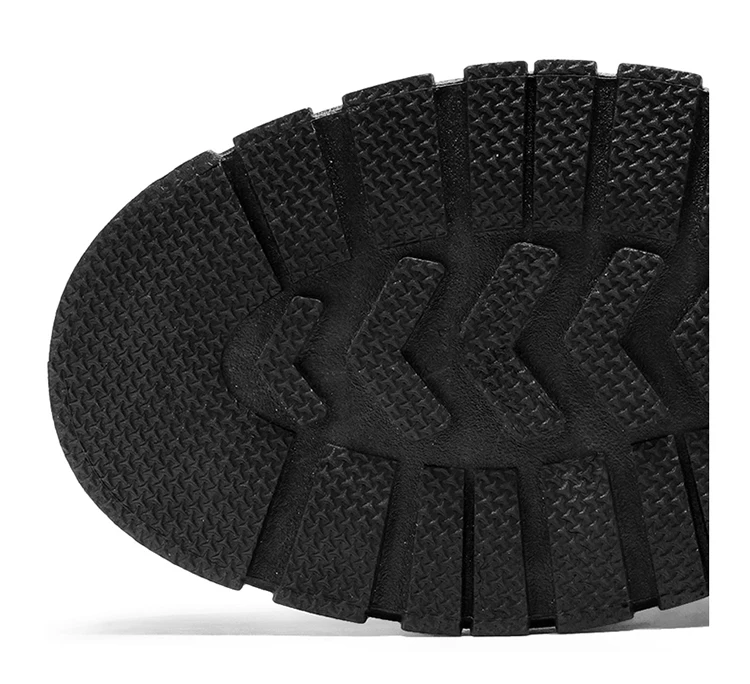 Herren Allround-Chunky-Plateaustiefel, Langlebige Leder-Streetwear-Arbeitsschuhe – Detail 5