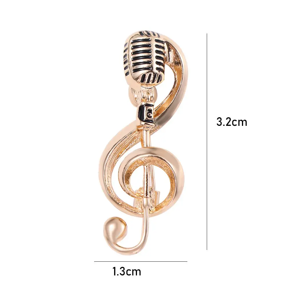 Broche de Revers Mignonne en Émail, Accessoires de Bijoux, ixInterdisant le Chanteur, Note de Musique, Microphone