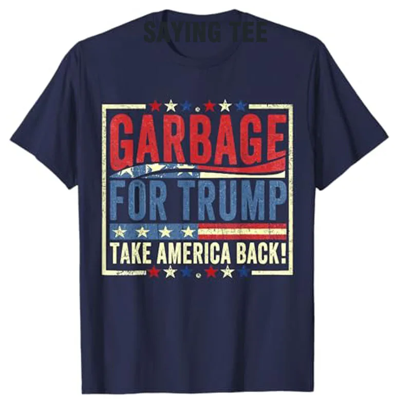 Trump Vance 2024 Proud To Be Garbage Presidential Election T-Shirt I'm Voting for The Outlaw and The Hillbilly Y2k Saying Tee