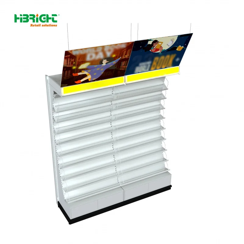 custom.Single-Sided Heavy-Duty Wood Gondola Supermarket Display Floor Mount Solid Shelf OEM
