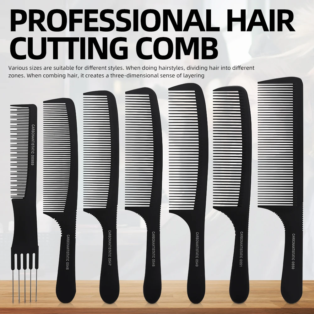 Professional Hair Cutting Comb Barber Flattop Heat Resistant Hair Cutting Hairbrushes Salon Household Hairdressing Styling Combs