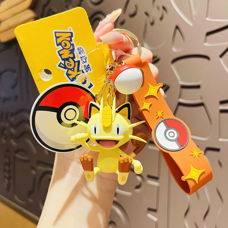 Pokemon Figure Anime Jigglypuff Gengar Pikachu PlusleGeng Keychain Car Key Bag Backpack Decorations Pendant Decoration Gift - view 2