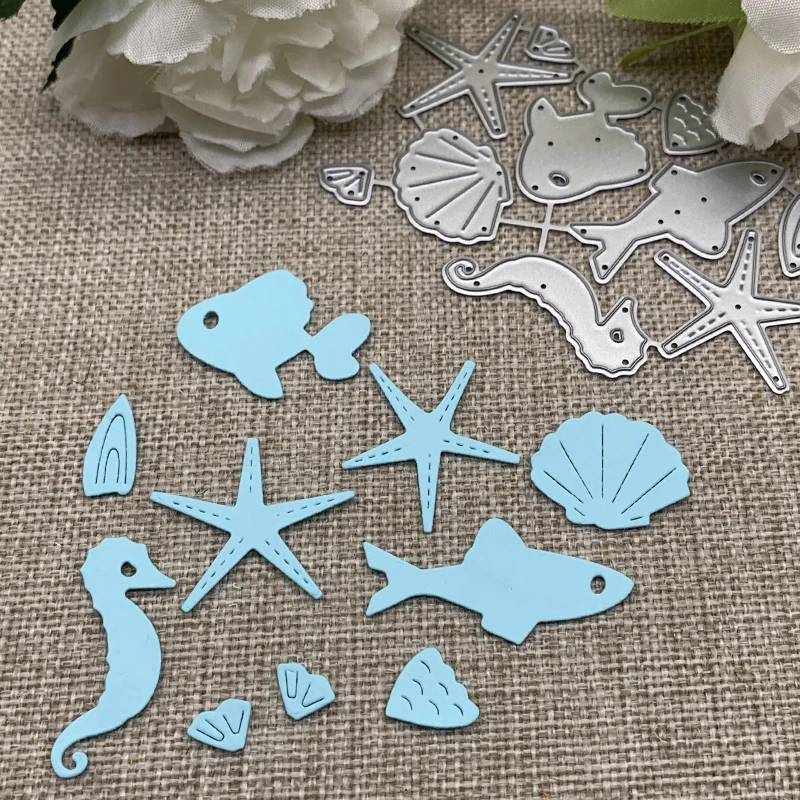 Marine life decoration Metal Cutting Dies Stencils For DIY Scrapbooking Decorative Handcraft Die Cutting Template Mold