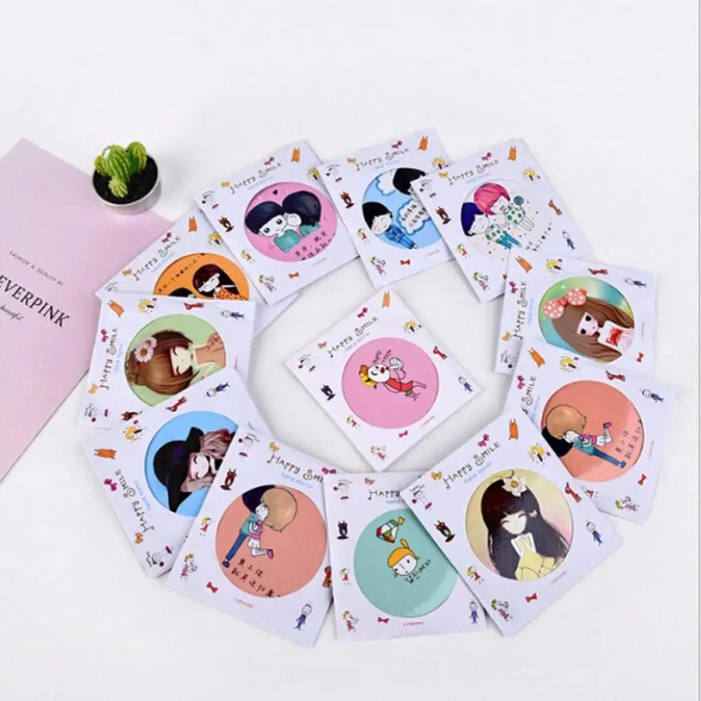 Mini Cute Cartoon Pattern Portable Pocket Makeup Mirror,Compact Cosmetic Small Mirror Design,For Girls Women Daily Makeup Travel