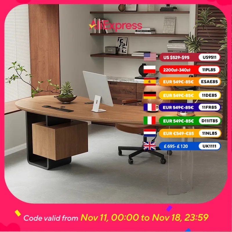 

Эстетический дизайнерский офисный стол, настольное хранилище, деревянная высота, органайзер для офисного стола, ящики, современная мебель Mesa De Escritorio